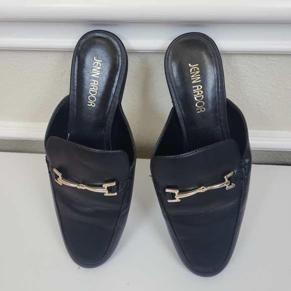 Jenn Ardor Women flat pointed closed toe black mule slippers size 6M - Picture 4 of 8